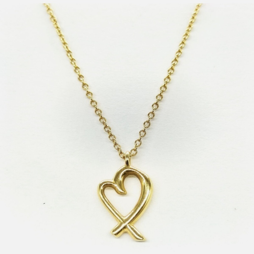 Tiffany and Co. Pendant Necklace Loving Heart Picasso 18K Yellow Gold